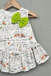 Label Neeti_White Cotton Printed Rabbit Peter Dress _Online_at_Aza_Fashions