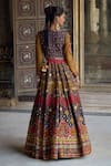 Shop_Kalista_Multi Color Chanderi Silk Print Ibadat And Embroidered Anarkali With Dupatta _at_Aza_Fashions