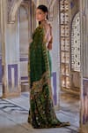 Kalista_Yellow Blouse Viscose Silk Print Mughal Aarna And Embroidered Saree With _Online_at_Aza_Fashions