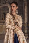 Buy_Kalista_Ivory Lehenga And Blouse Silk Embroidery Floral Jacket Shawl Mehnaz Set _Online_at_Aza_Fashions