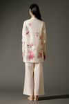 Shop_Balance by Rohit Bal_Ivory Chanderi Silk Print Florence Garden Mandarin Tunic With Palazzo Pant _at_Aza_Fashions