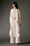 Shop_Balance by Rohit Bal_Ivory Chanderi Silk Print Flora V Neck And Embroidered Kurta With Palazzo _at_Aza_Fashions