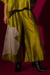 Buy_Stoique_Grey Mysore Silk Applique Podi Detailed Pant _Online_at_Aza_Fashions