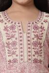 Shop_Petite Pomme_Off White Cotton Embroidery Floral Print Thread Work Kurta And Trouser Set _Online_at_Aza_Fashions