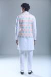 Shop Arihant Rai Sinha Pink Cotton, Silk Foil Printing Geometric Bandi And Kurta Set at Aza Fashions Shop_Arihant Rai Sinha_Pink Cotton, Silk Foil Printing Geometric Bandi And Kurta Set _at_Aza_Fashions