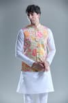 Buy Arihant Rai Sinha Yellow Cotton, Silk Foil Printing Floral Botanical Bandi And Kurta Set Online at Aza Fashions Buy_Arihant Rai Sinha_Yellow Cotton, Silk Foil Printing Floral Botanical Bandi And Kurta Set _Online_at_Aza_Fashions