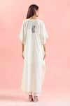 Shop Samyukta Singhania White Cotton Embroidery Plunge Neck Paisley Kaftan at Aza Fashions Shop_Samyukta Singhania_White Cotton Embroidery Plunge Neck Paisley Kaftan_at_Aza_Fashions