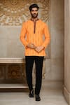 Buy_Arihant Rai Sinha_Orange Cotton Abstract Pattern Kurta _at_Aza_Fashions