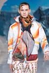 Shop_Mr. Ajay Kumar_Multi Color Poly Printed Abstract Karakoram Light Down Parka _at_Aza_Fashions