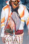 Mr. Ajay Kumar_Multi Color Poly Printed Abstract Karakoram Light Down Parka _Online_at_Aza_Fashions