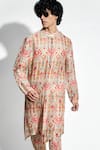 Buy_Mr. Ajay Kumar_Multi Color Silk Linen Print Floral Ambar Kurta With Pant _Online_at_Aza_Fashions