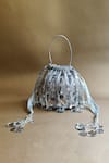 Shop_Plode_Silver Mirror Embroidered Polti Bag _at_Aza_Fashions