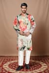 Buy_Arihant Rai Sinha_Multi Color Cotton Silk Print Blossencia Kurta _at_Aza_Fashions