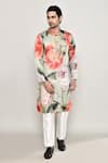 Buy_Arihant Rai Sinha_Multi Color Cotton Silk Print Blossencia Kurta 