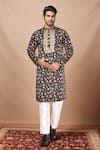 Buy_Arihant Rai Sinha_Multi Color Cotton Silk Print Wildbloom Kurta _at_Aza_Fashions