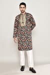 Arihant Rai Sinha_Multi Color Cotton Silk Print Wildbloom Kurta _at_Aza_Fashions