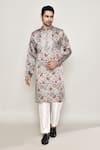 Buy_Arihant Rai Sinha_Multi Color Cotton Silk Printed Floral Vine Kurta 