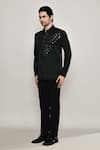 Buy_Arihant Rai Sinha_Black Cotton Tape Embellished Shirt _Online_at_Aza_Fashions