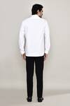 Shop_Aryavir Malhotra_White Cotton, Silk Embroidery Abstract Print Shirt _at_Aza_Fashions
