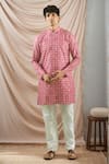 Buy Arihant Rai Sinha Pink Cotton, Silk, Chanderi Sequins, Embroidery Bandhani Print Kurta Set at Aza Fashions Buy_Arihant Rai Sinha_Pink Cotton, Silk, Chanderi Sequins, Embroidery Bandhani Print Kurta Set _at_Aza_Fashions