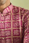 Arihant Rai Sinha Pink Cotton, Silk, Chanderi Sequins, Embroidery Bandhani Print Kurta Set at Aza Fashions Arihant Rai Sinha_Pink Cotton, Silk, Chanderi Sequins, Embroidery Bandhani Print Kurta Set _at_Aza_Fashions