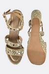 Buy_Sko_Gold Mirrors, Zari Hour Embroidered Platform Heels_Online_at_Aza_Fashions