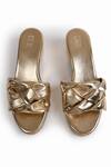 Shop_Sko_Gold Messina Metallic Platform Sandals_at_Aza_Fashions