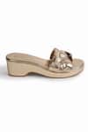 Sko_Gold Messina Metallic Platform Sandals_Online_at_Aza_Fashions