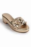 Buy_Sko_Gold Messina Metallic Platform Sandals_Online_at_Aza_Fashions