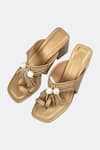 Buy_SKO_Gold Pearl Kolhapuri Tassel Block Heels _Online