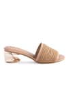 SKO_Beige Woven Lily Strap Heels _Online_at_Aza_Fashions