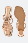 SKO_Rose Gold Plain Mia Braided Strap Heels _Online_at_Aza_Fashions