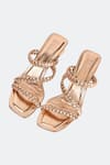 SKO_Rose Gold Plain Mia Braided Strap Heels _at_Aza_Fashions