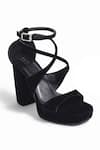 SKO_Black Plain Monica Strappy Heels _Online_at_Aza_Fashions