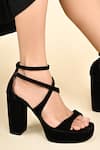 Buy_SKO_Black Plain Monica Strappy Heels _at_Aza_Fashions