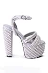 Buy_SKO_White Embellished Akoya Pearl Studded Heels _Online_at_Aza_Fashions