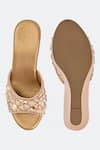 SKO_Beige Embroidered Beryl Wedges _Online_at_Aza_Fashions