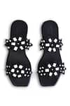 SKO_Black Embroidered Blooming Floral Flats _Online_at_Aza_Fashions