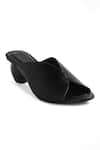 Shop_SKO_Black Driblet Vegan Leather Mules _at_Aza_Fashions