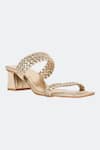 Shop_SKO_Gold Eva Braided Strap Heels _Online_at_Aza_Fashions