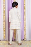 Shop_Free Sparrow_Ivory Chanderi Motifs Mandarin Collared Kurta With Pyjama _at_Aza_Fashions