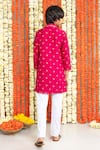 Shop_Free Sparrow_Pink Silk Printed Floral Kurta With Pyjama _at_Aza_Fashions