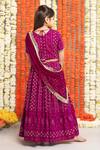 Shop_Free Sparrow_Purple Georgette And Net Embroidery Sequin Lehenga Set _at_Aza_Fashions