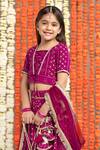 Shop_Free Sparrow_Purple Georgette And Net Embroidery Sequin Lehenga Set _Online_at_Aza_Fashions