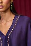 Ridhi Mehra_Purple Fine Silk Placement Embroidery Sequin V Neck Octave Cape With Salwar _Online_at_Aza_Fashions