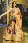 The Royaleum_Multi Color Blouse And Lehenga Silk Hand Embroidery Indian Motifs Floral & Set _Online_at_Aza_Fashions