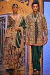 The Royaleum_Multi Color Silk Hand Embroidered Floral Tariq Jacket With Kurta Set _at_Aza_Fashions