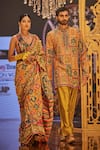 The Royaleum_Multi Color Silk Hand Embroidered Patchwork Naeem Kurta With Pant _at_Aza_Fashions