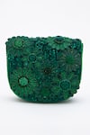 Buy_Doux Amour_Green Sequin Fiona And Cutdana Embroidered Mini Bag _Online_at_Aza_Fashions