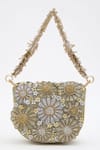 Buy_Doux Amour_Gold Sequin Fiona And Cutdana Flora Embroidered Mini Bag _at_Aza_Fashions